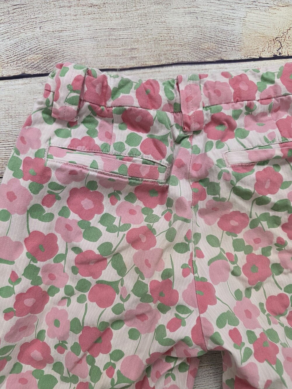 Vintage GAP Capri Pink Floral Cotton Kids Pants Size‎ 8 - Picture 4 of 6
